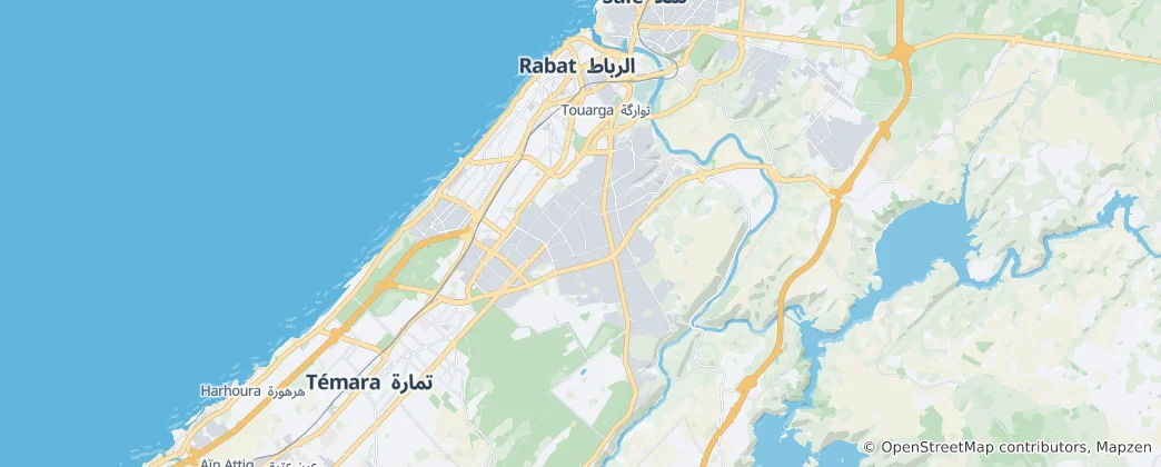 Mapa Rabat Prefecture