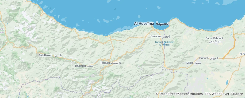 Mapa Al Hoceima Province