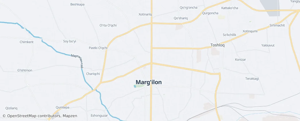 Margilan city — Map