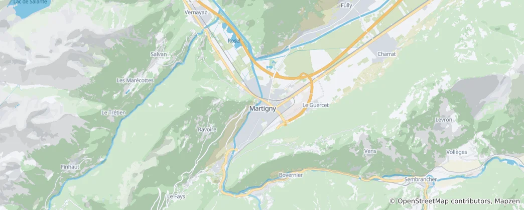 Mappa di Martigny
