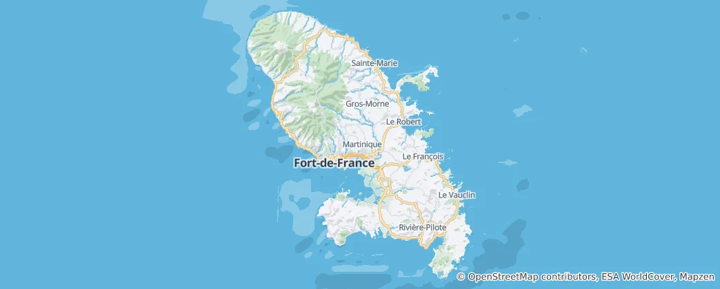 Map of Martinique