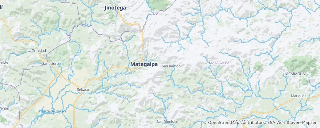 Map of Matagalpa
