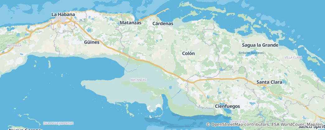 Mappa di Provincia di Matanzas