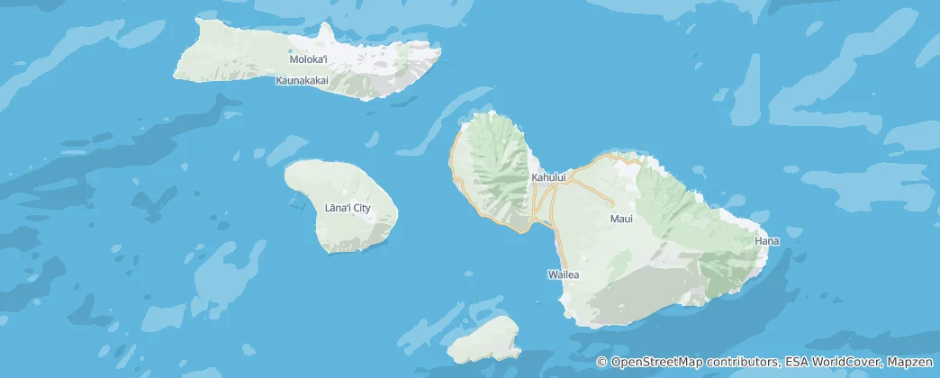 Map of Maui County