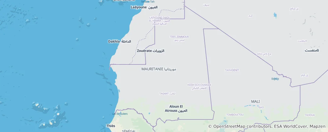 Map of Mauritania