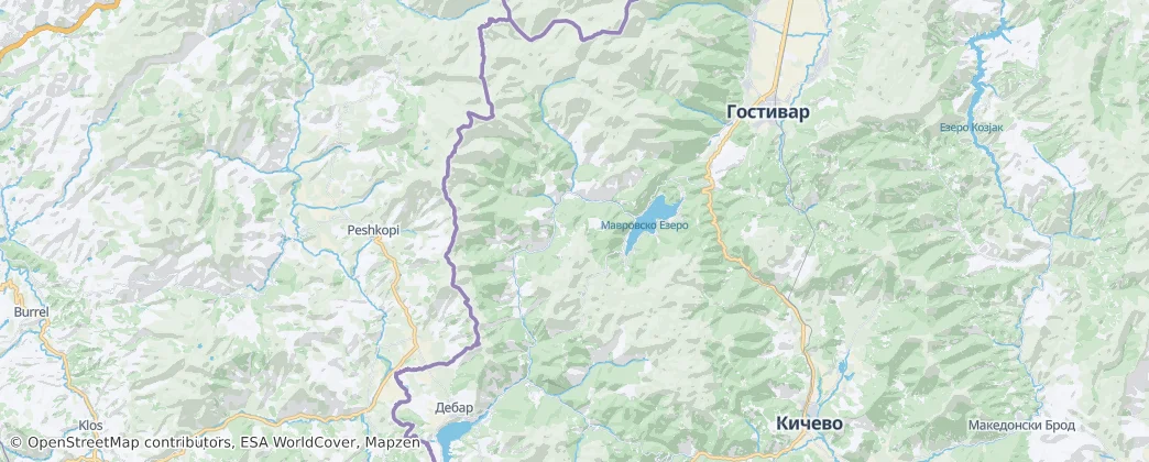 Mavrovo National Park — Map