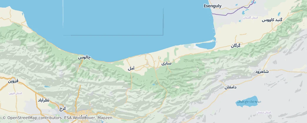 Mázandarán — Mapa