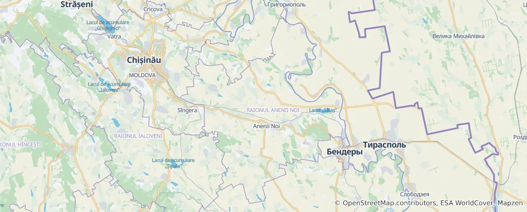 Mappa di distretto di Anenii Noi
