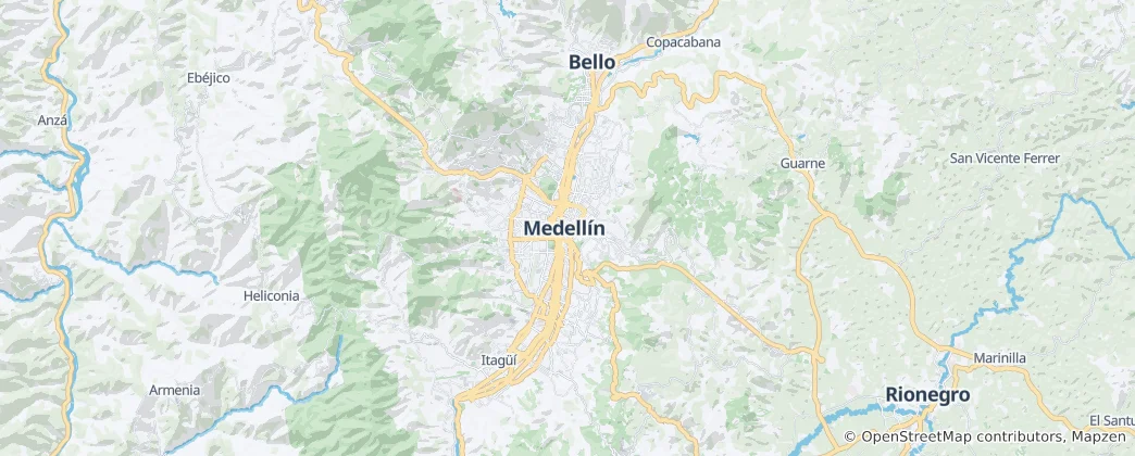 Map of Medellin