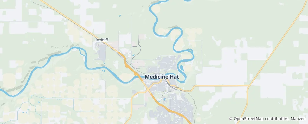 Map of Medicine Hat