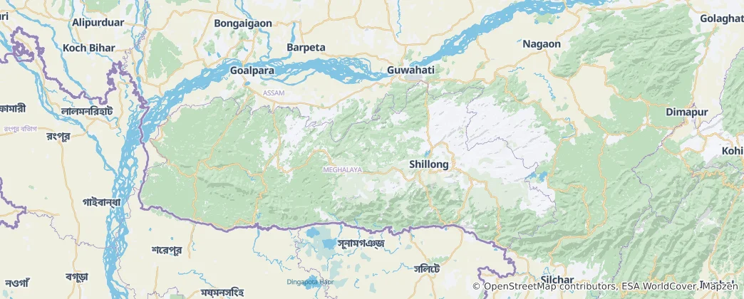 Mapa Meghalaya