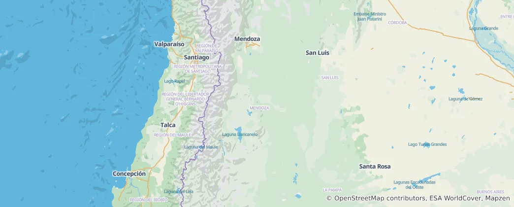 Map of Mendoza Province