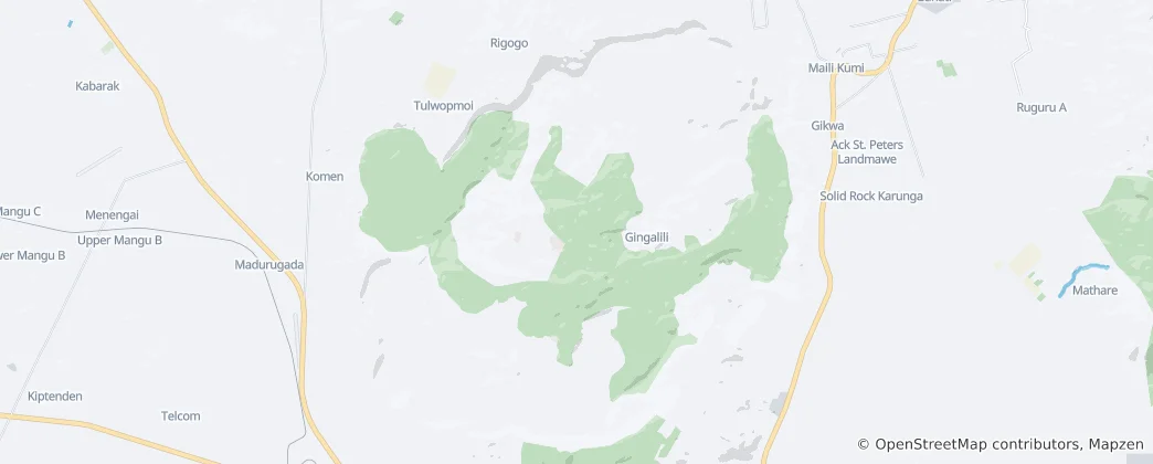 Mapa De Menengai Crater