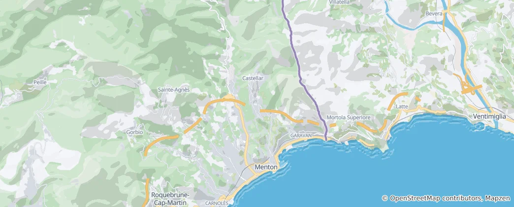 Map of Menton