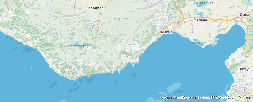 Map of Mersin Province