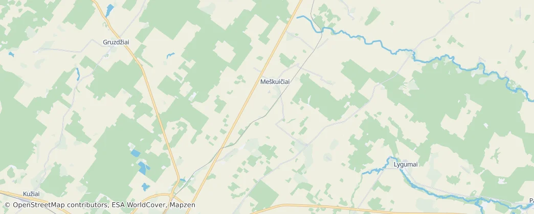 Meškuičiai — Mapa