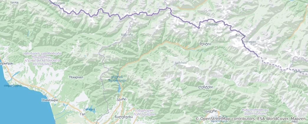 Map of Mestia Municipality