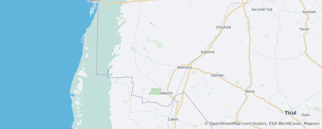 Mappa di Maxcanú