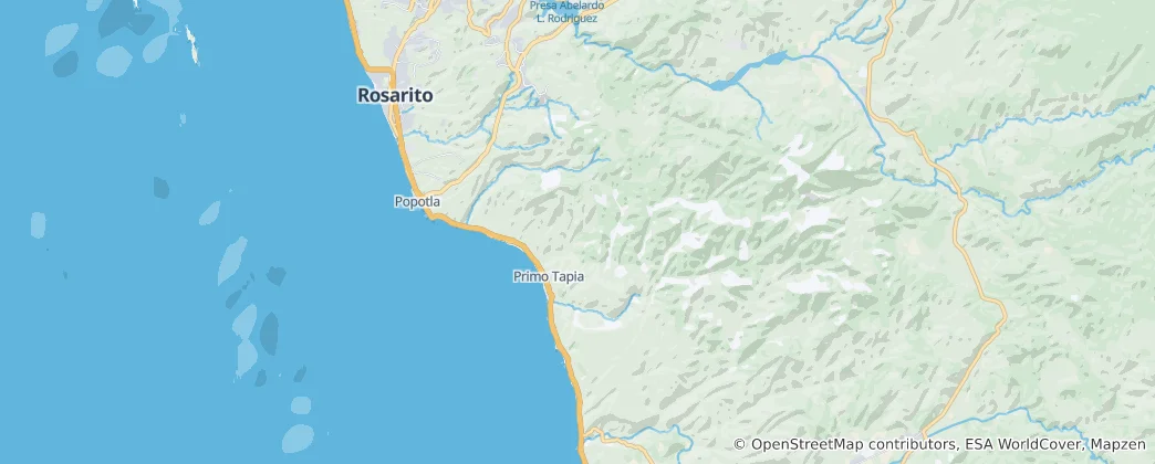 Map of Playas de Rosarito