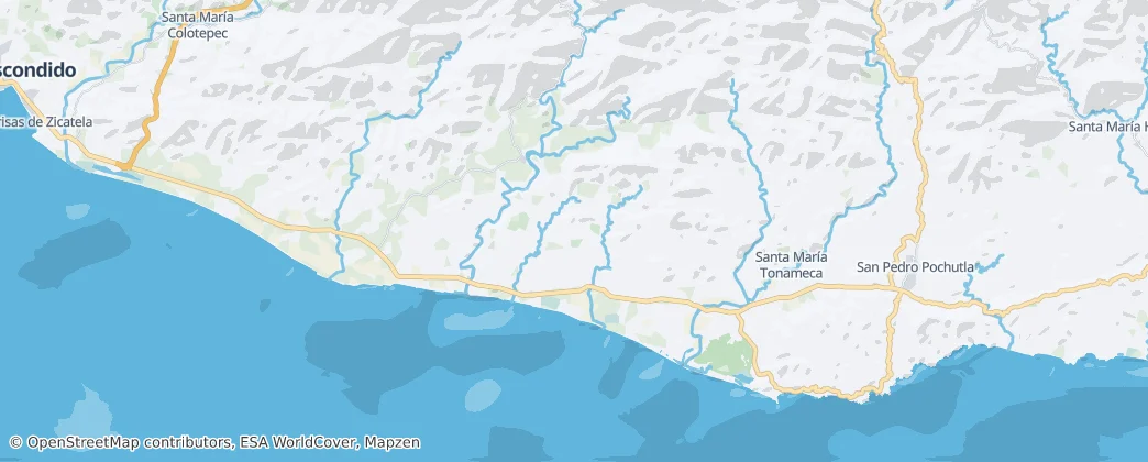Santa María Tonameca – Mapa
