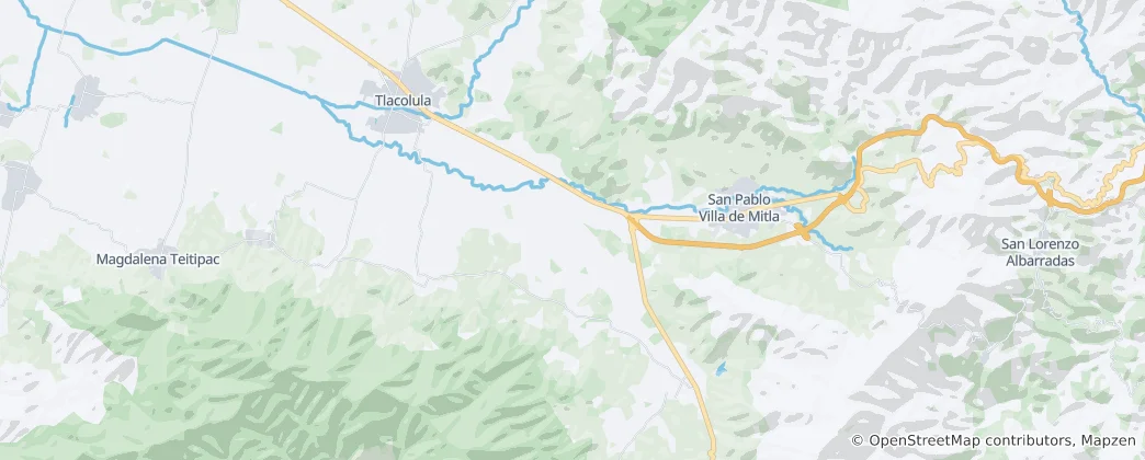 Mappa di Tlacolula de Matamoros
