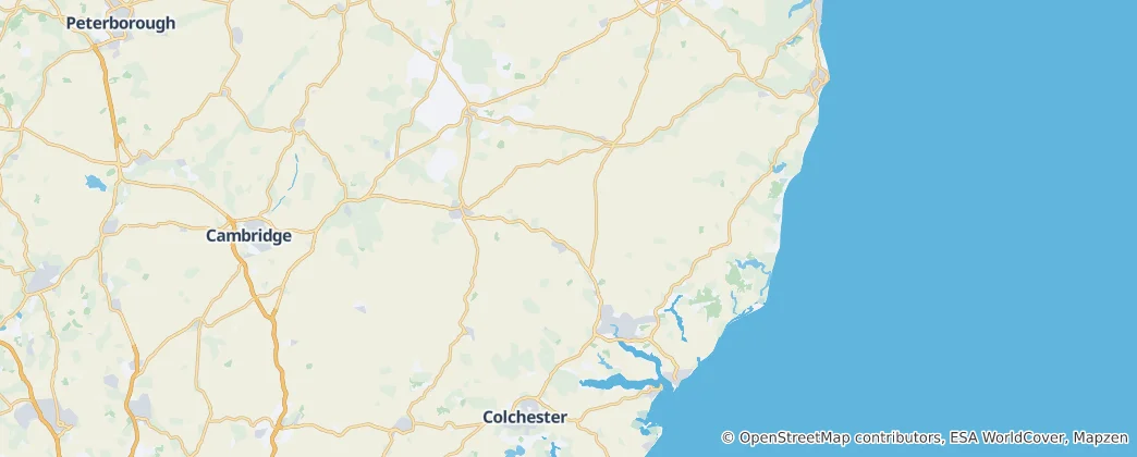 Mapa Mid Suffolk