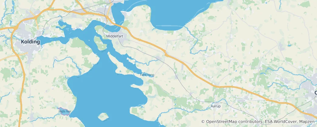 Mapa Middelfart Municipality