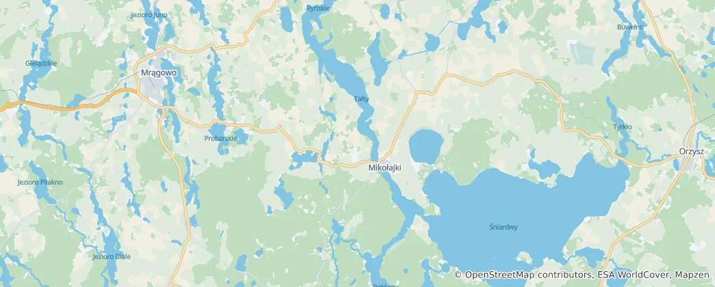 Map of Mikołajki