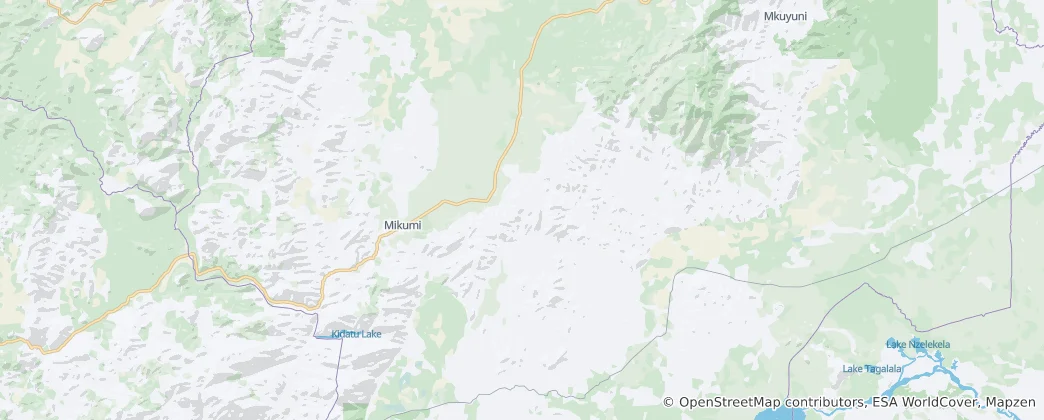 Mappa di Mikumi National Park