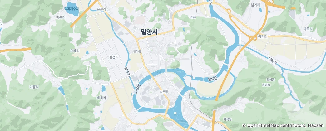 Mappa di Miryang