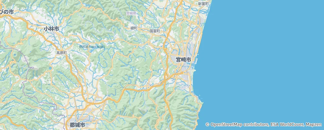 Mapa Mijazaki