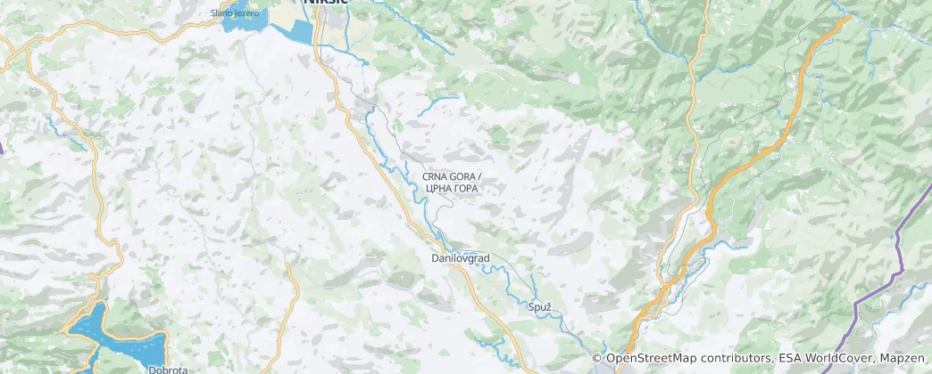 Mapa Gmina Danilovgrad