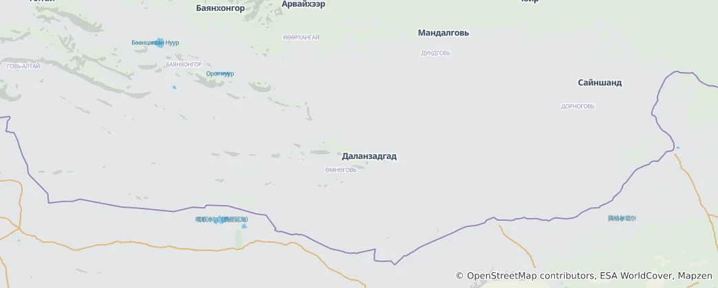 Mappa di provincia dell'Ômnôgov'