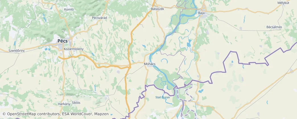 Mohács – Mapa