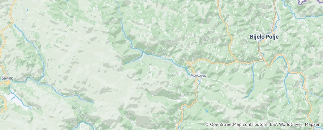 Mappa di Comune di Mojkovac