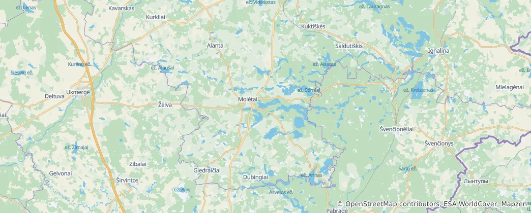 Mapa Rejon Moletai