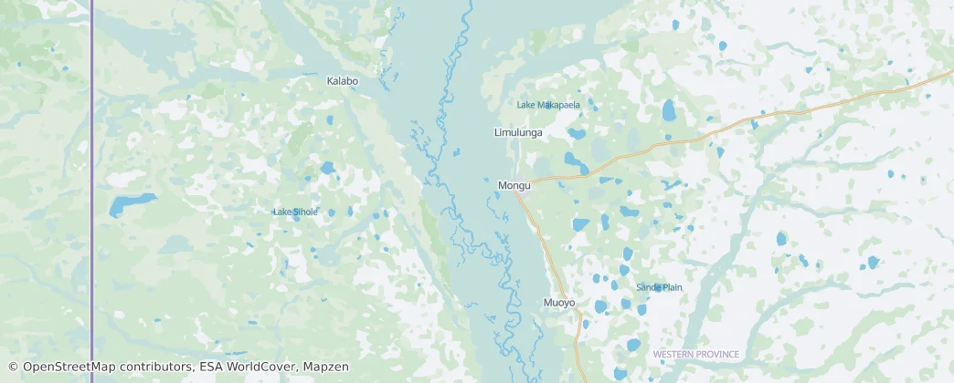 Mongu District — Map