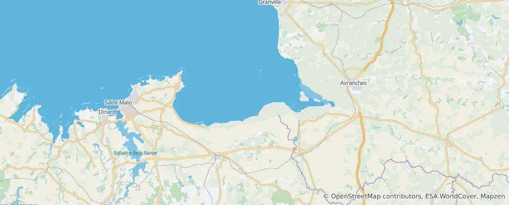 Mappa di Baia di Mont Saint-Michel
