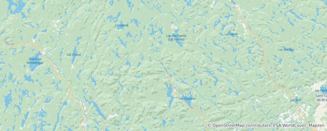 Mapa Národní park Mont Tremblant