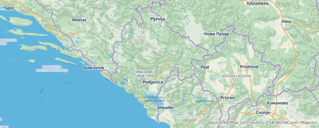 Map of Montenegro