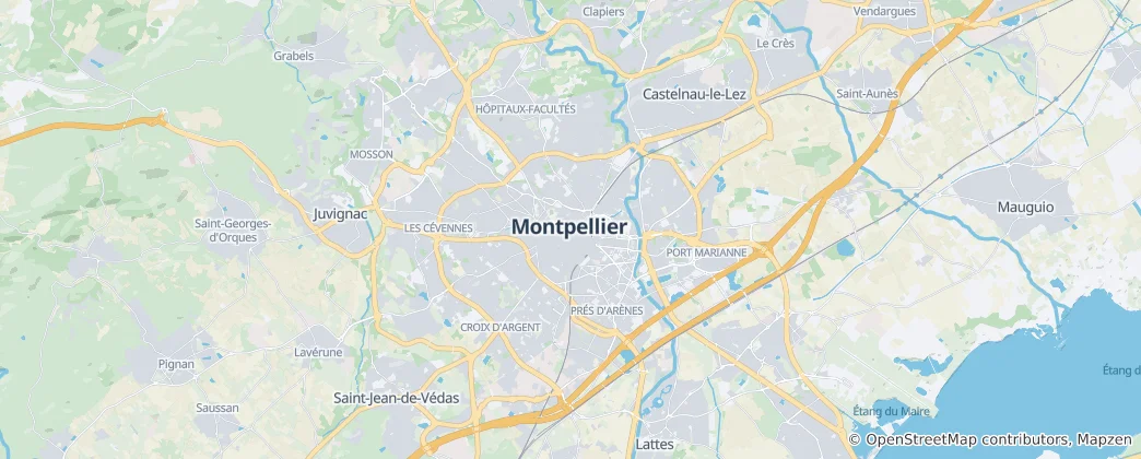 Karte von Montpellier
