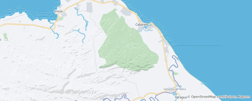 Mapa Monumento Natural Lagunas Cabarete y Goleta