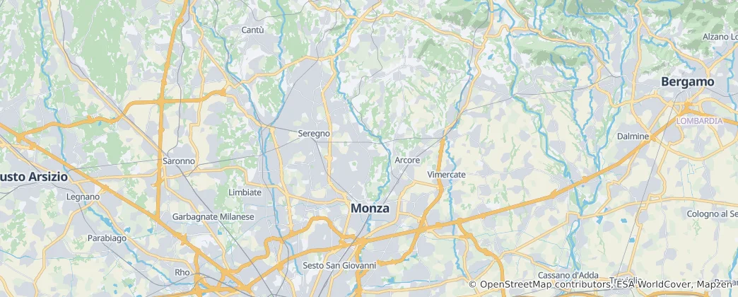 Mapa Monza e Brianza