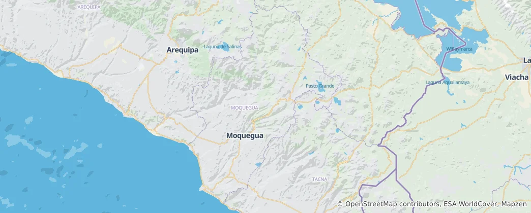 Mappa di Regione di Moquegua