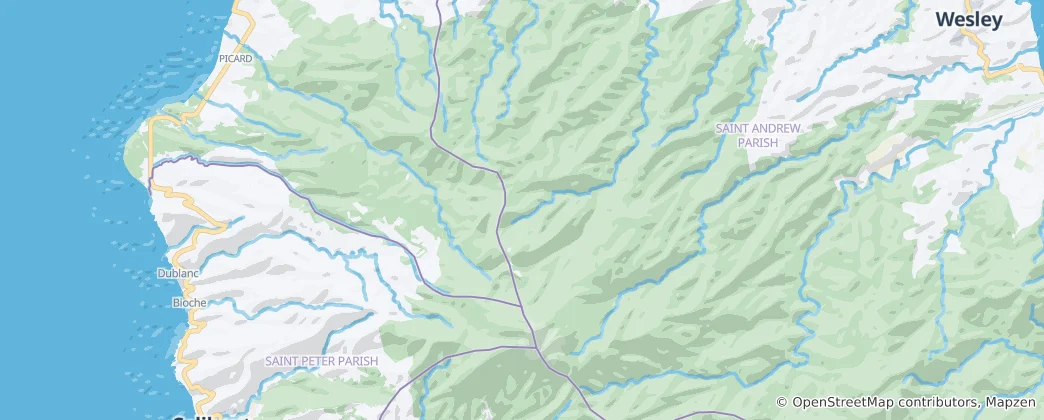 Mappa di Morne Diablotin National Park