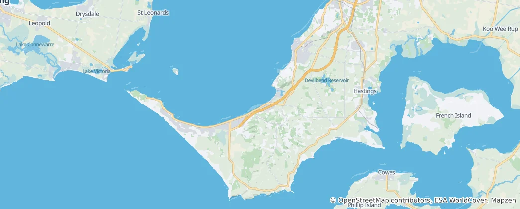 Mappa di Penisola di Mornington