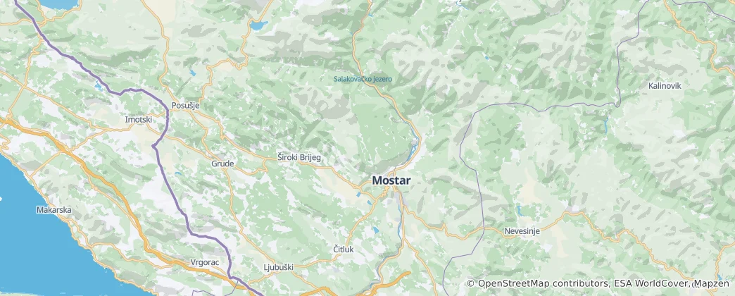 Map of Mostar