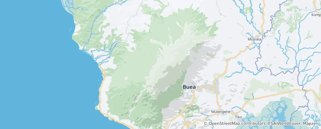Mapa Mount Cameroon National Park