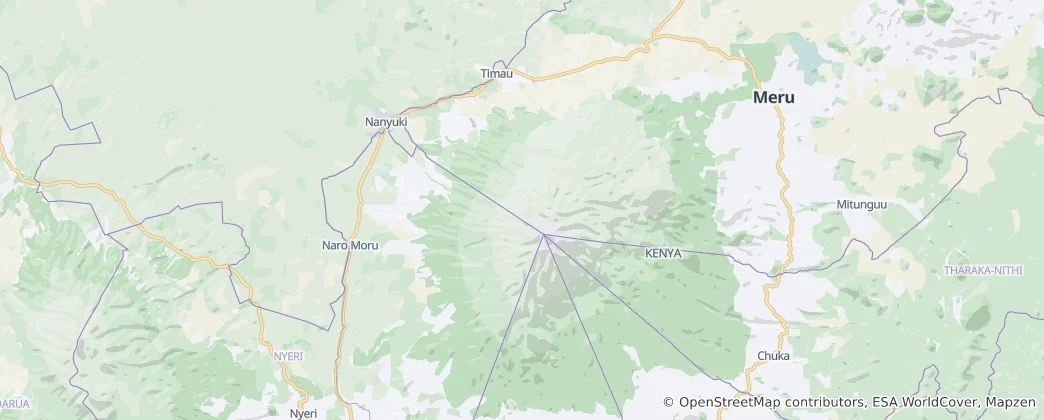 Map of Mount Kenya Foreste Reserv