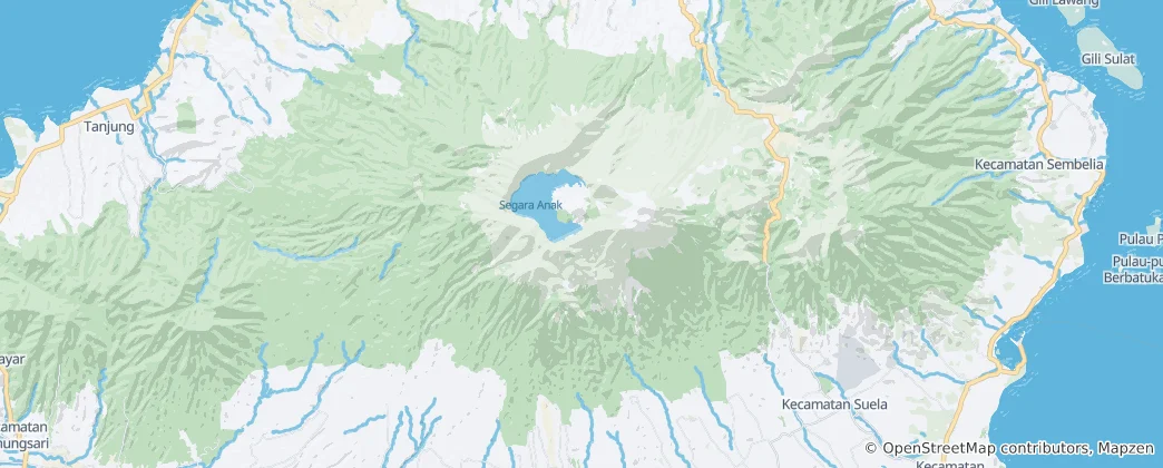 Mappa di Mount Rinjani National Park